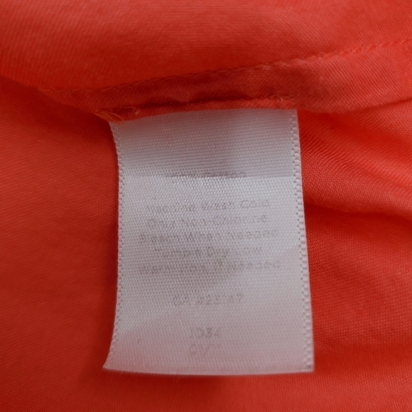 Talbots 100% Cotton Ruffle Front Coral Sleeveless Top - Picture 4 of 4
